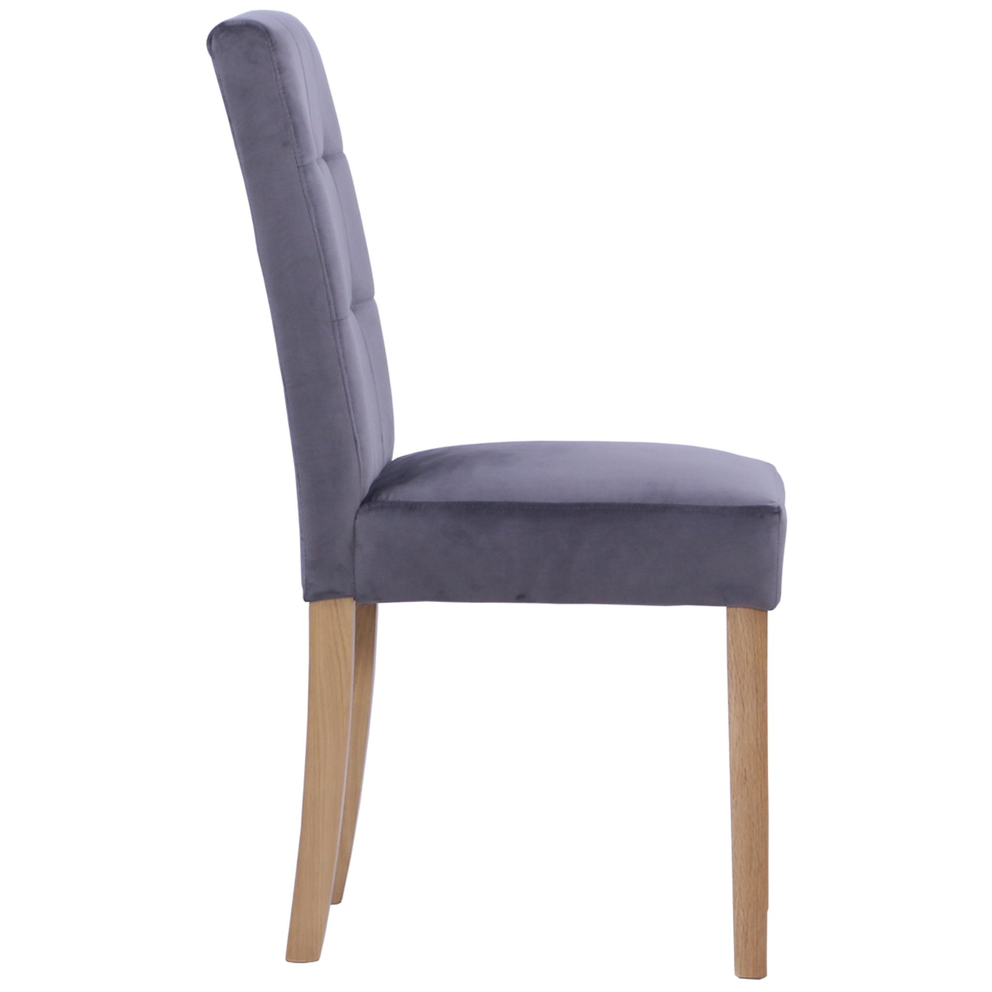 Mar Dining Chair Oak Graphite side view