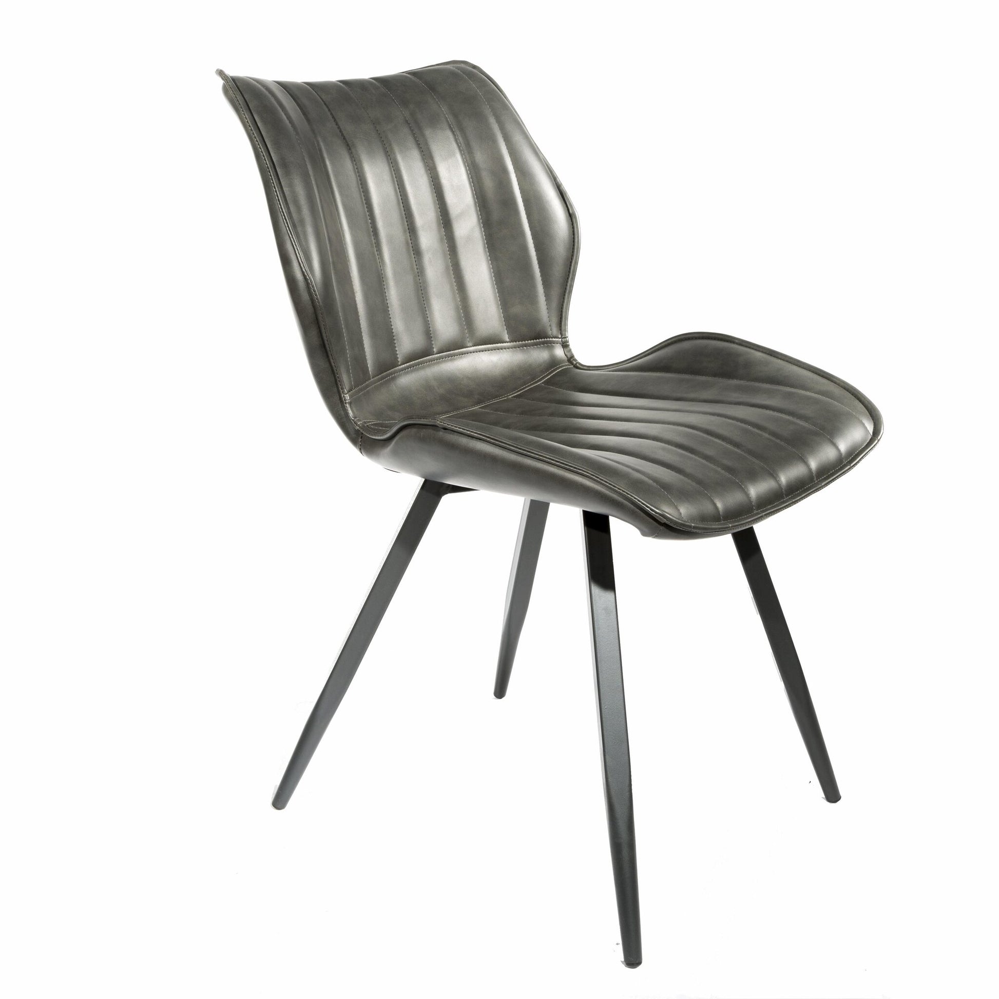 Modena Dining Chair Vegan Leather Steel Grey