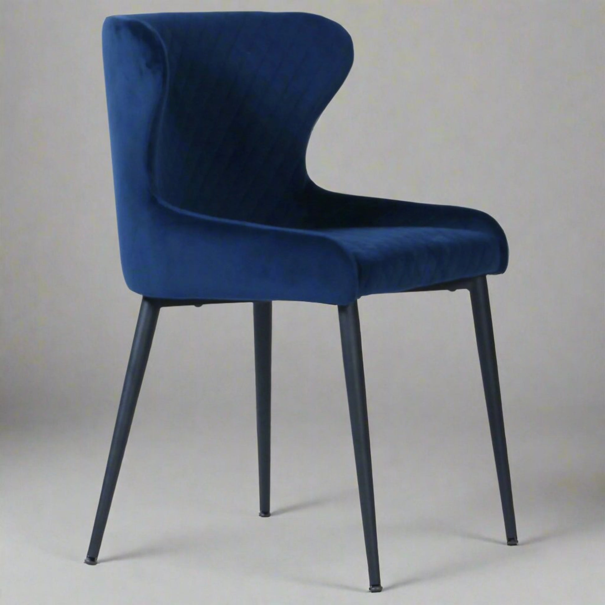 Parkmore Dining Chair Navy Velvet in studio