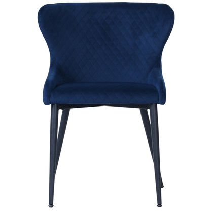 Parkmore Dining Chair Navy Velvet front