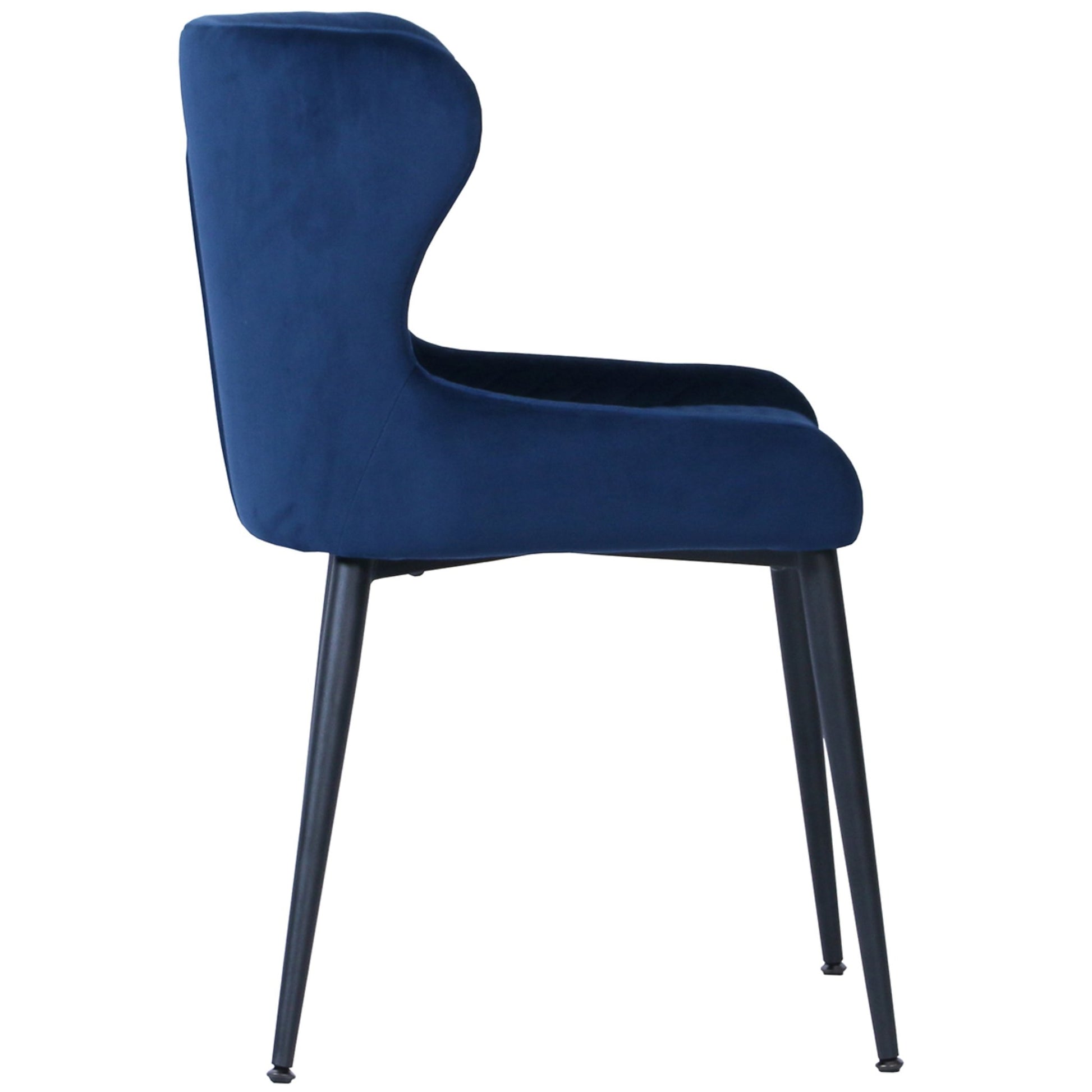 Parkmore Dining Chair Navy Velvet side