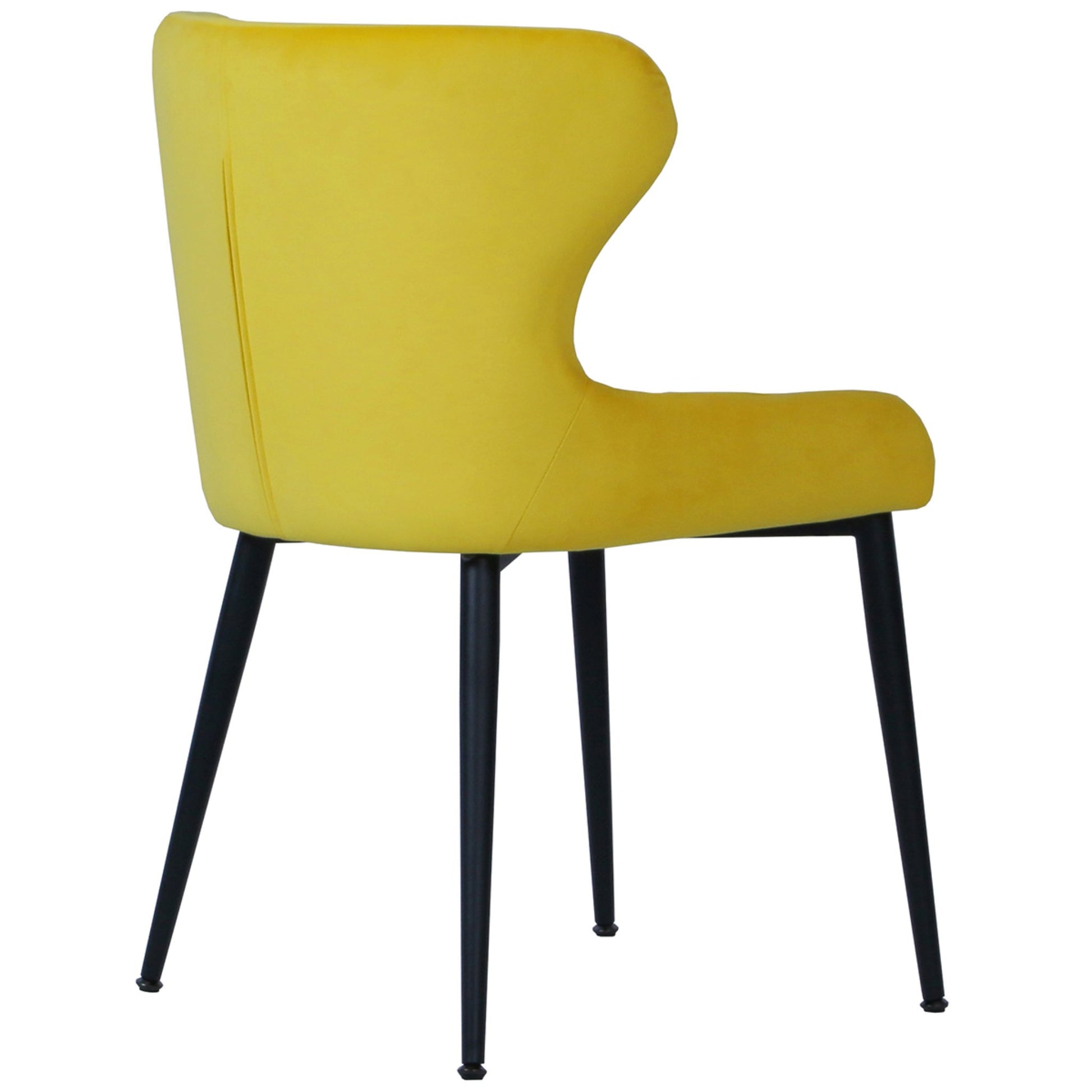Parkmore Dining Chair Yellow Velvet back
