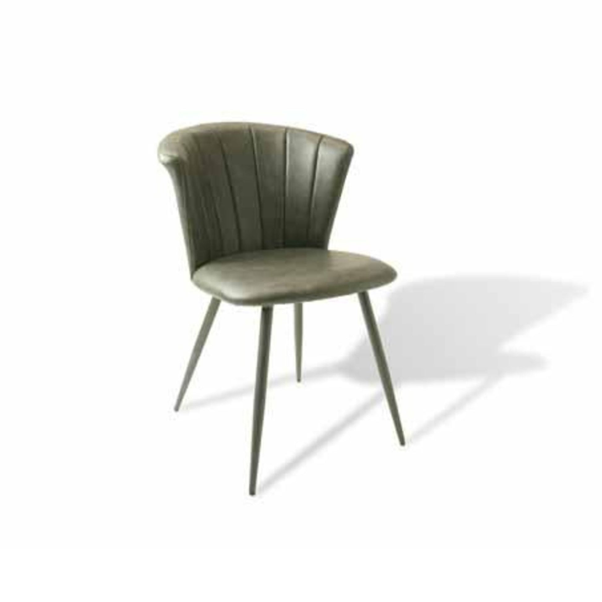 Rome Dining Chair Vegan Leather Steel Grey