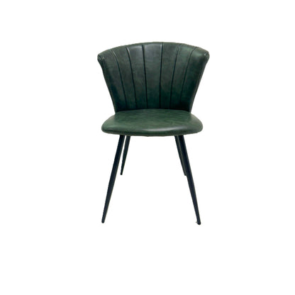 Rome Dining Chair Vegan Leather Forest Green