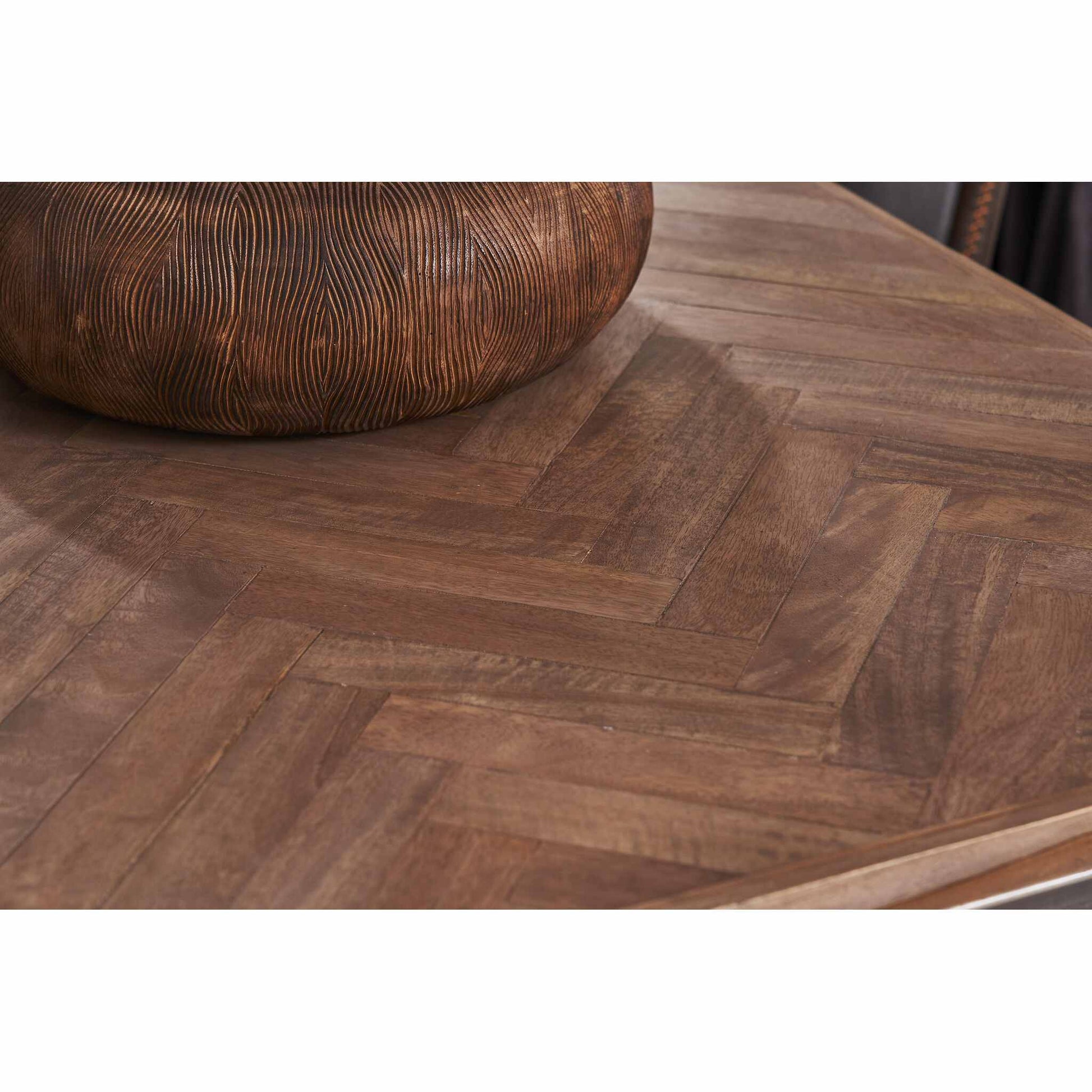 Toulouse Collection - close up of greywash parquet top