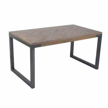 Toulouse 4 Seater Small Dining Table Greywash Parquet