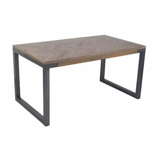Toulouse 4 Seater Small Dining Table Greywash Parquet