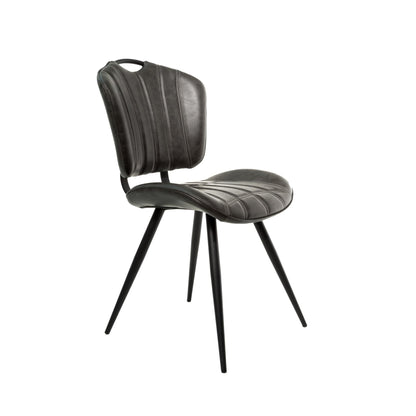 Turin Dining Chair Vegan Leather Steel Grey